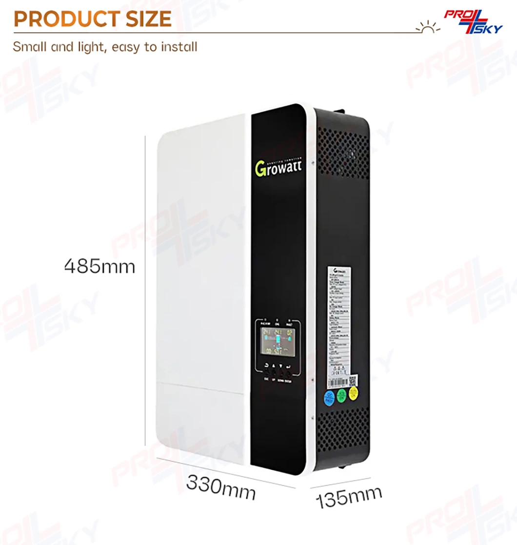 Growatt MPPT Hybrid Inverter Photovoltaic SPF3500 Es SPF5000 Es 3kw 5kw 10kw 3 Phase Solar Power Inverter Integrated Machine on off Grid Energy Storage Inverter